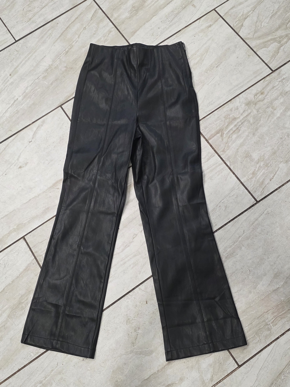 Lulu's Black Faux Leather Wide-Leg Pants